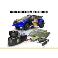 Blackzon Vyper RX Turbo 1/16 4WD 2S Brushless Rally Car (Blue/Orange)
