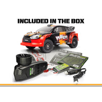 Blackzon Vyper RX Turbo 1/16 4WD 2S Brushless Rally Car (Red/Orange)