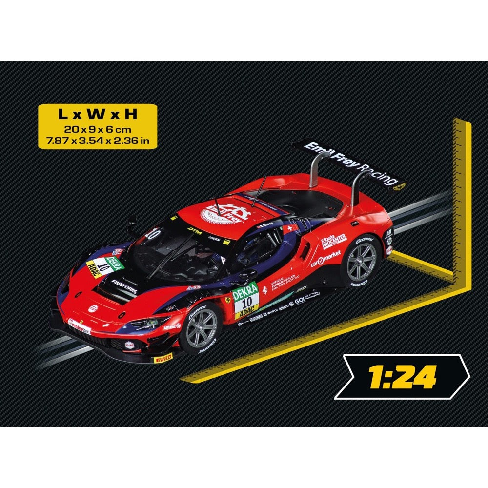 Carrera 24016 Digital 124 Ferrari 296 GT3 Emil Frey Racing No.10 DTM 2025 Slot Car