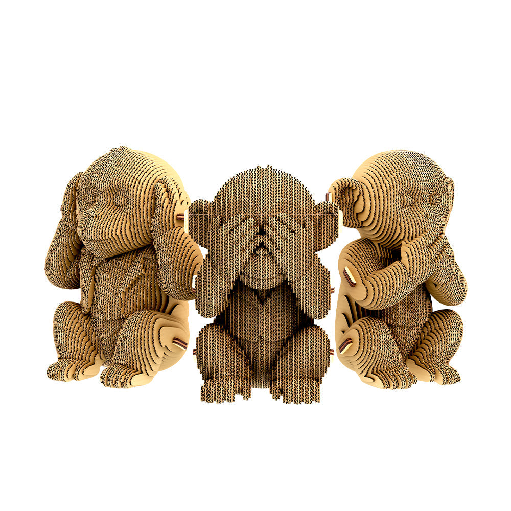 Cartonic Trio Monkeys 3D Puzzle