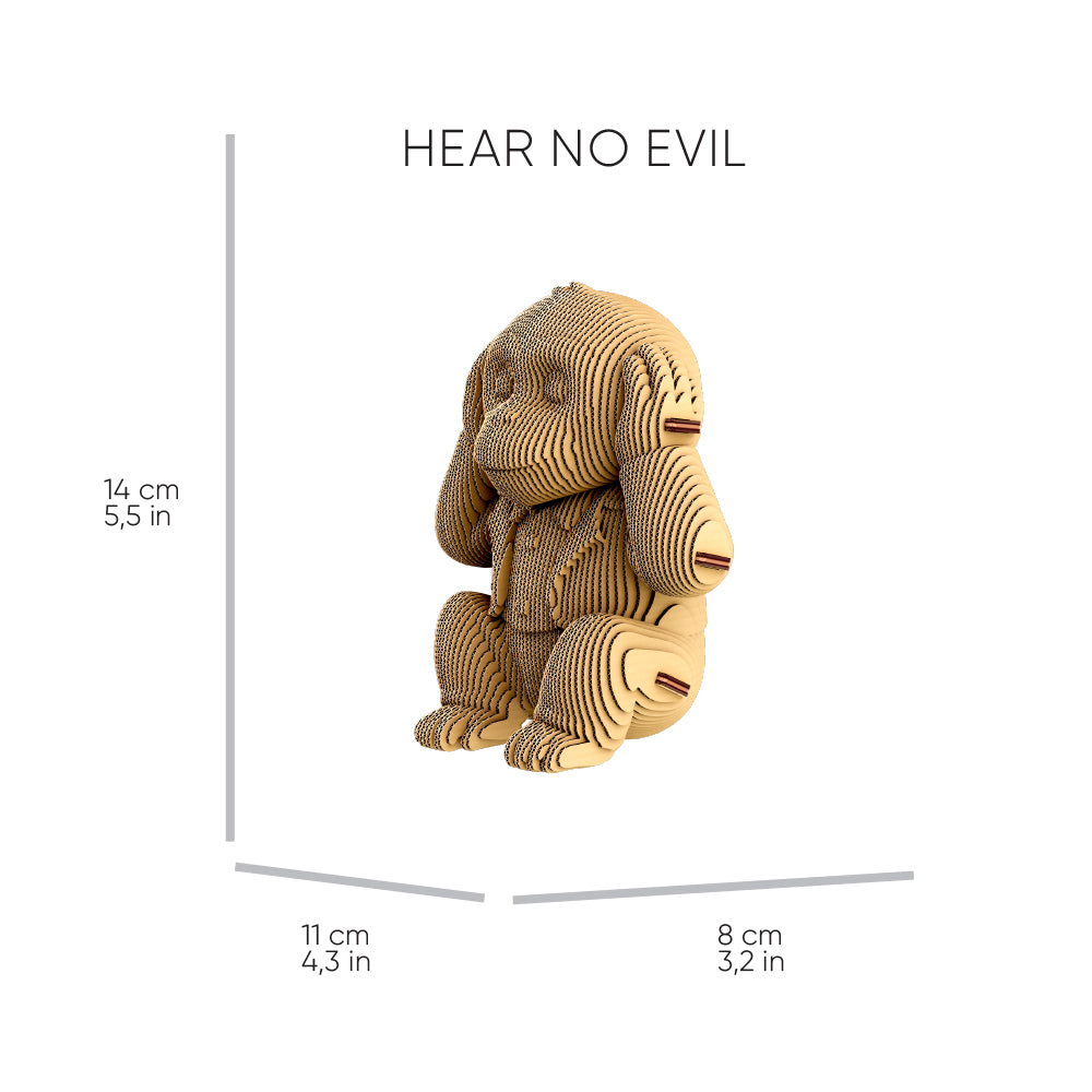 Cartonic Trio Monkeys 3D Puzzle