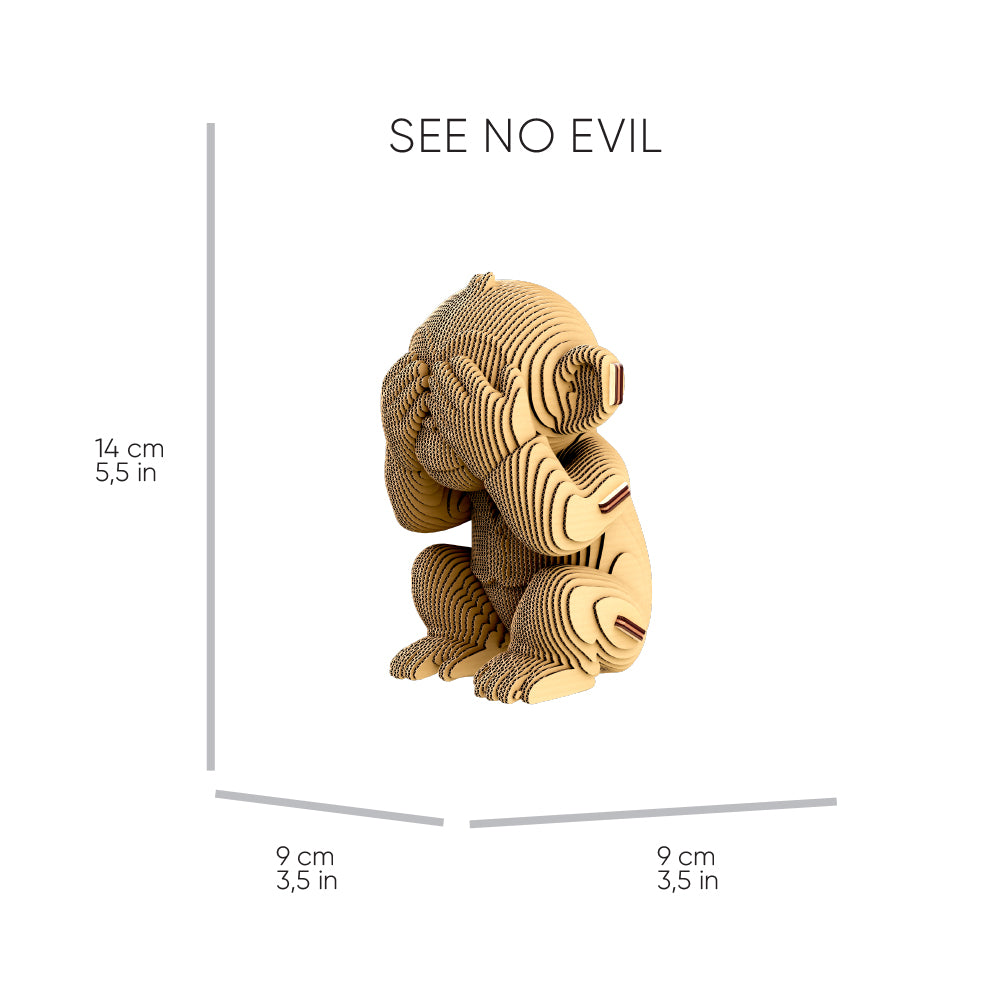 Cartonic Trio Monkeys 3D Puzzle
