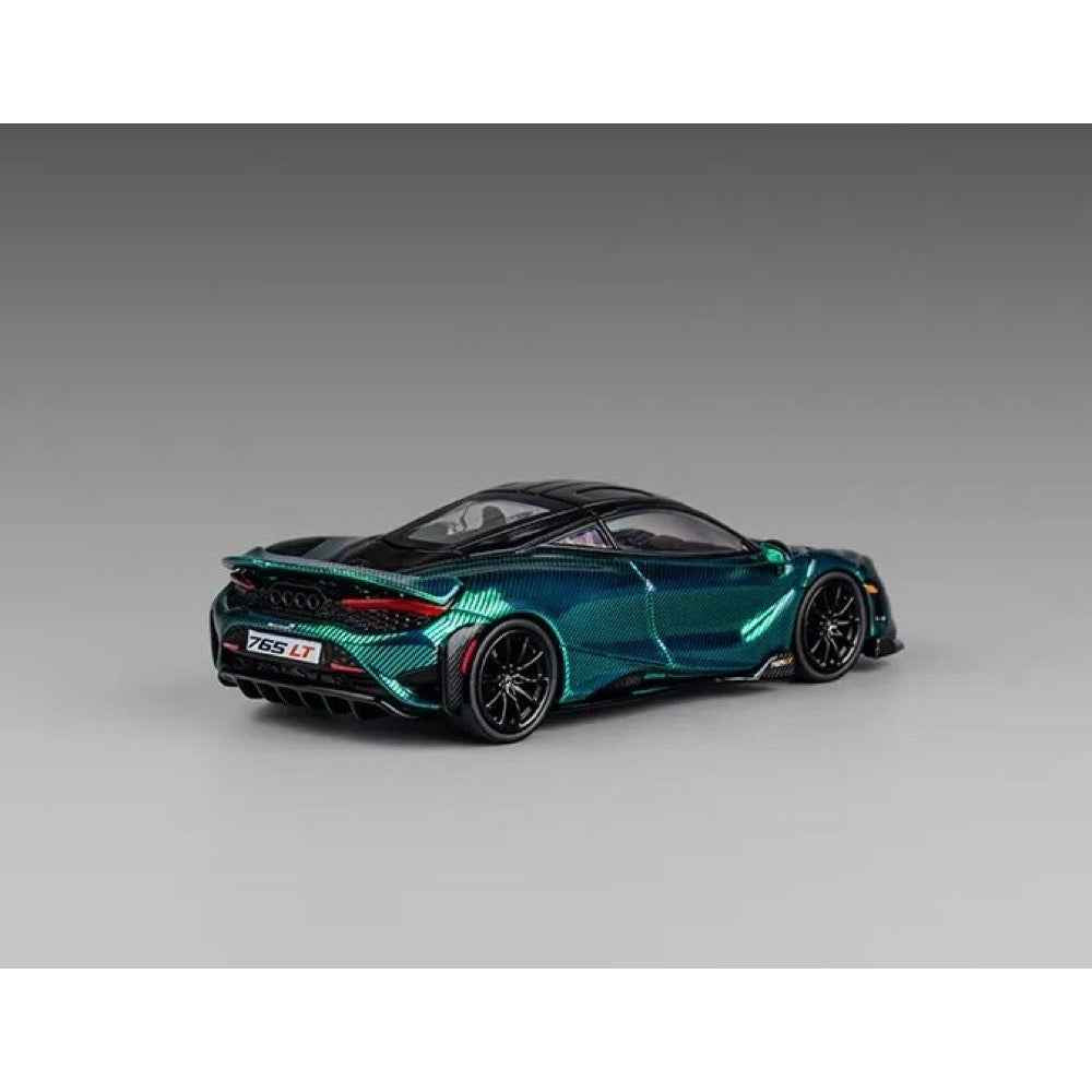 CM Model 64-765LT-19 1/64 Mclaren 765LT Chrome Green Full Carbon