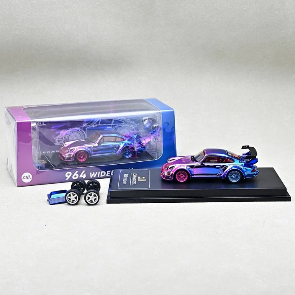 CM Model 64-964-ChromePink 1/64 Porsche 964 Chorme Pink