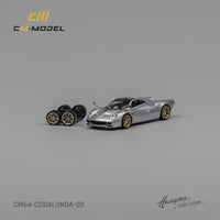 CM Model 1/64 Pagani Codalunga Metallic Silver