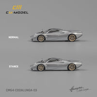 CM Model 1/64 Pagani Codalunga Metallic Silver