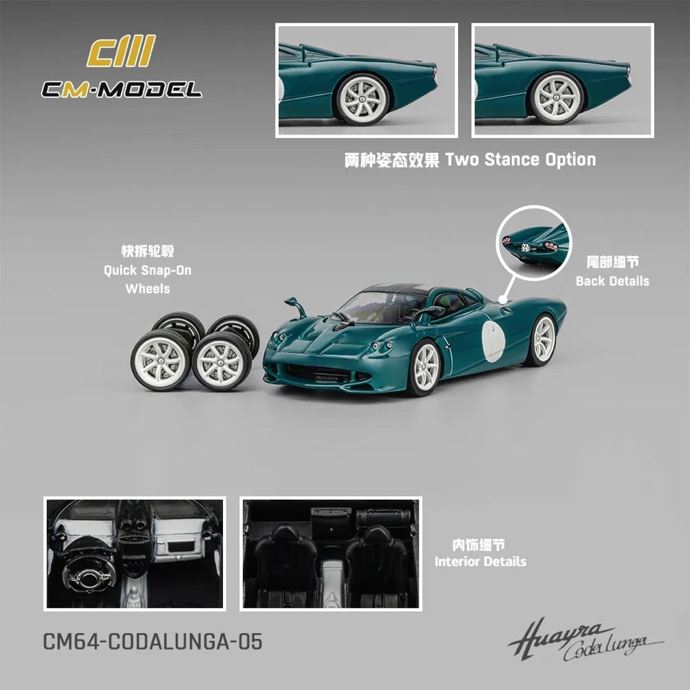 CM Model 1/64 Pagani Codalunga Green