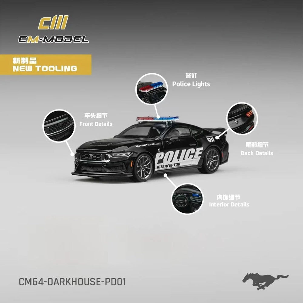 CM Model 1/64 Ford Dark Horse Police Car