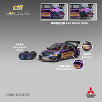 CM Model 1/64 Mitsubishi Lancer Evo IX Widebody Chrome Colour