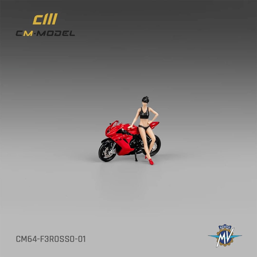 CM Model 1/64 MV Agusta F3 Rosso Red with Showgirl 2022