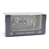 CM Model 1/64 MV Agusta F3 Rosso Metallic Grey with Showgirl