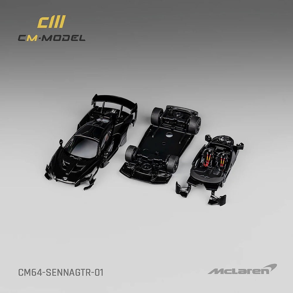 CM Model 64-Senna GTR-01 1/64 Mclaren Senna GTR Black
