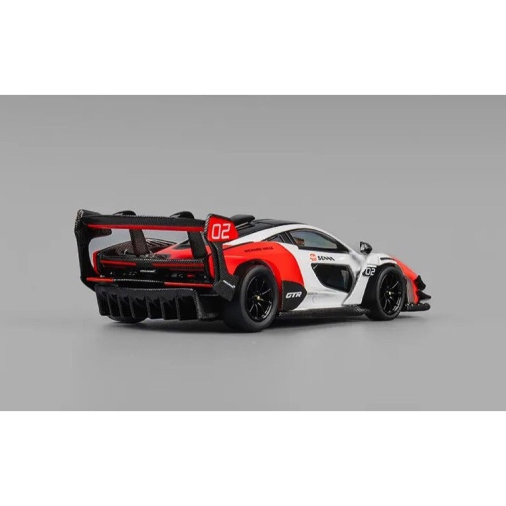 CM Model 64-Senna GTR-03 1/64 McLaren Senna GTR White & Red