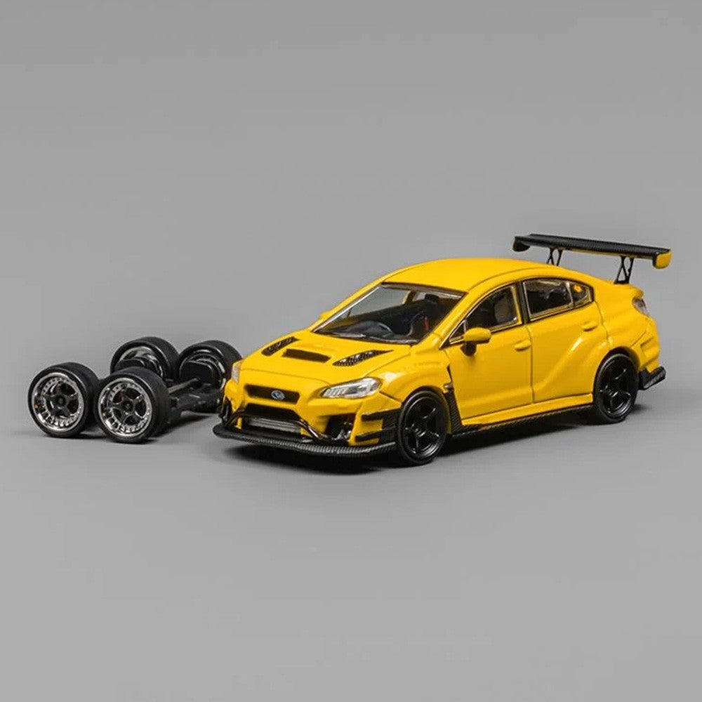 CM Model 1/64 Subaru STI Varis Widebody 1.0 Yellow