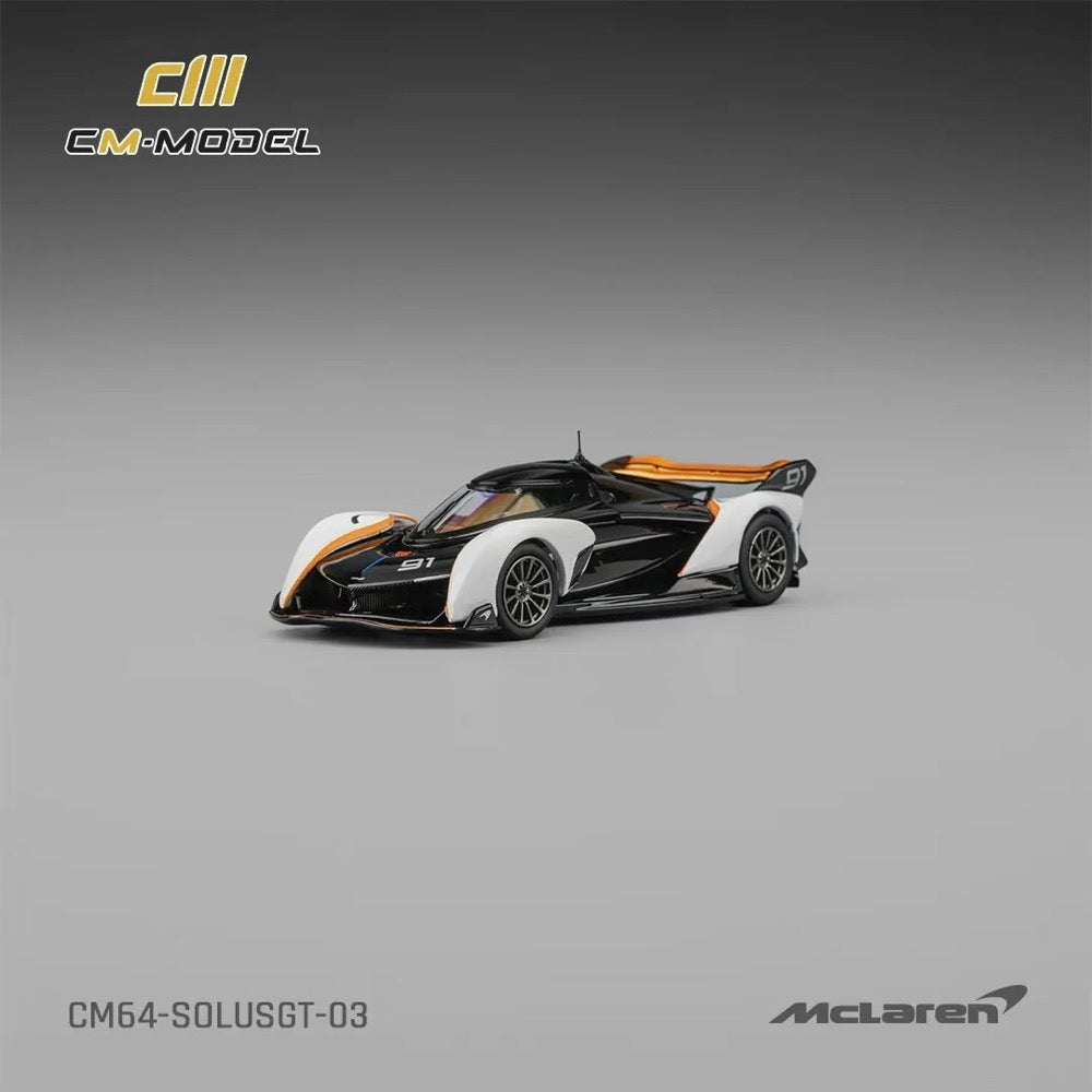 CM Model 1/64 McLaren Solus GT Black / White