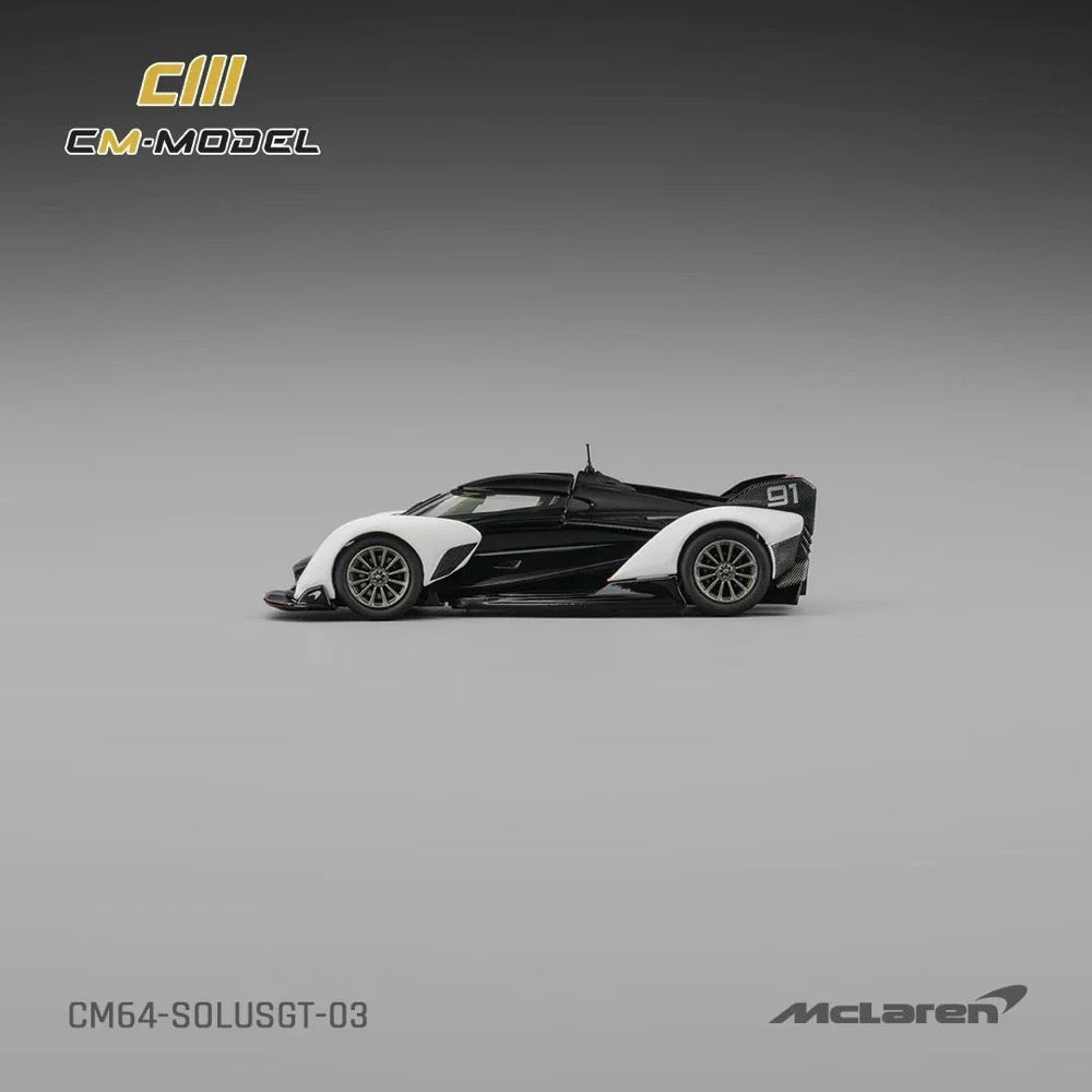 CM Model 1/64 McLaren Solus GT Black / White