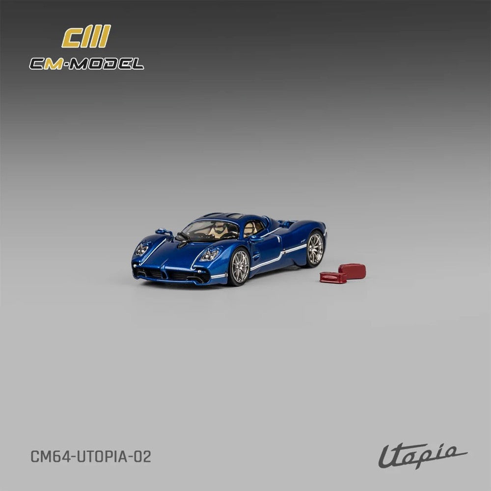 CM Model 1/64 Pagani Utopia Metallic Blue