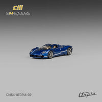 CM Model 1/64 Pagani Utopia Metallic Blue