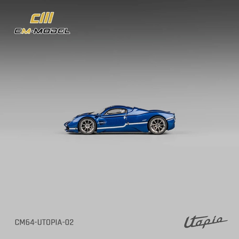 CM Model 1/64 Pagani Utopia Metallic Blue