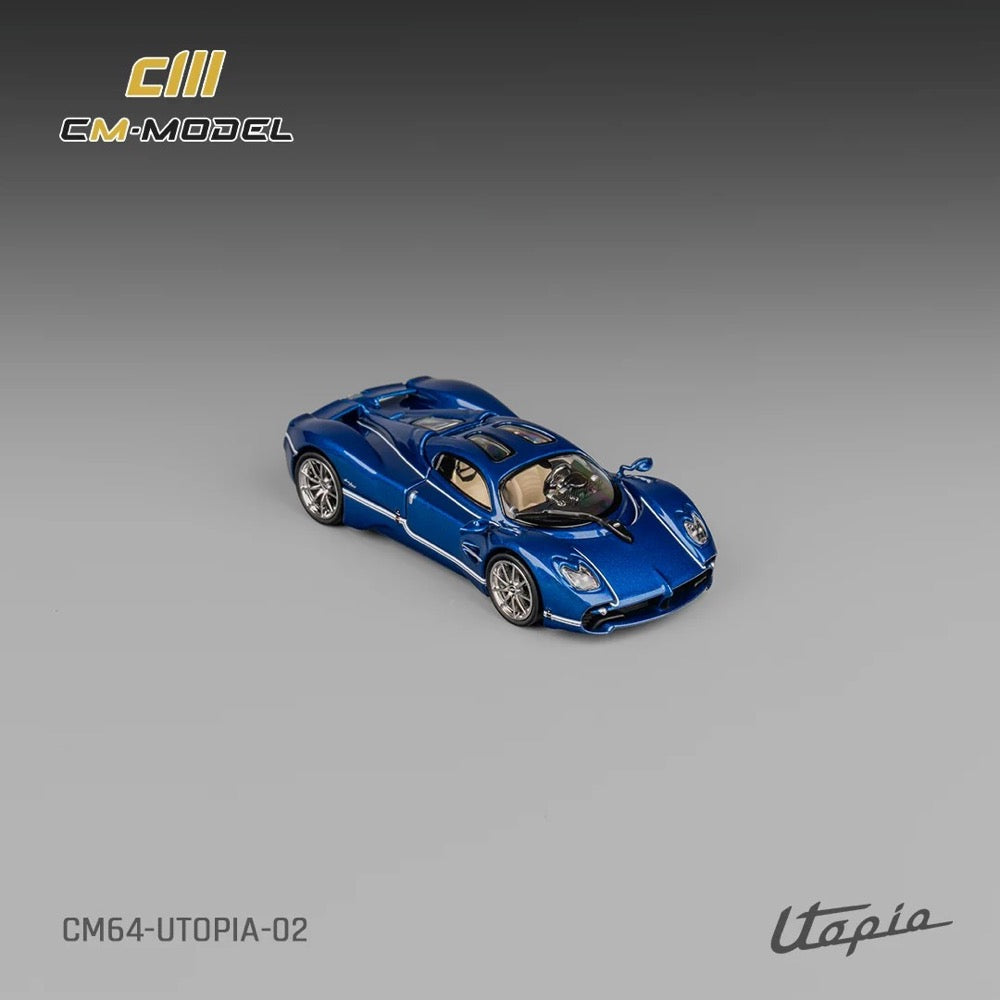 CM Model 1/64 Pagani Utopia Metallic Blue