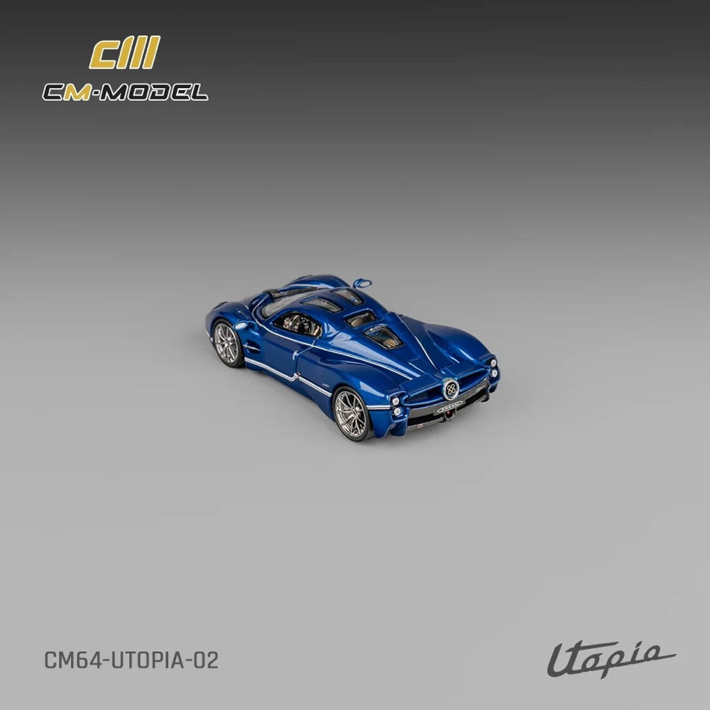 CM Model 1/64 Pagani Utopia Metallic Blue