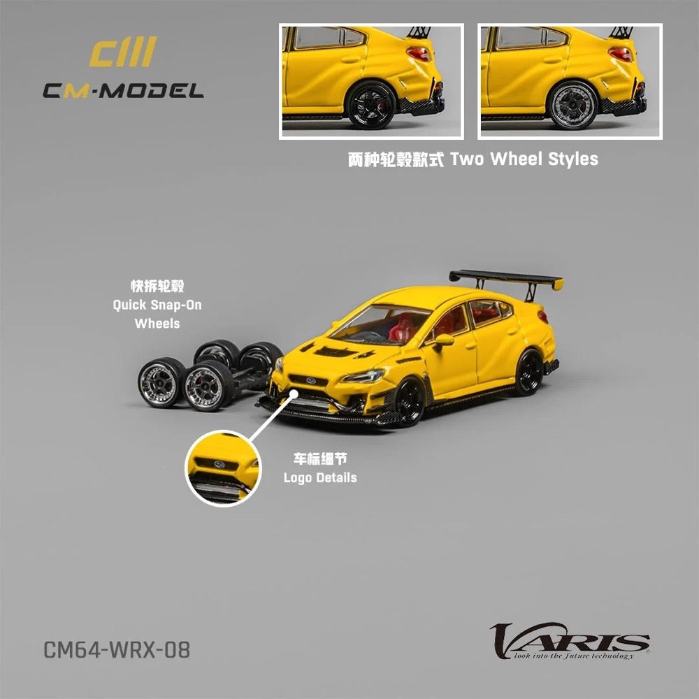 CM Model 1/64 Subaru WRX Varis Widebody 2.0 Yellow