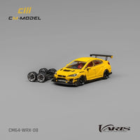CM Model 1/64 Subaru WRX Varis Widebody 2.0 Yellow
