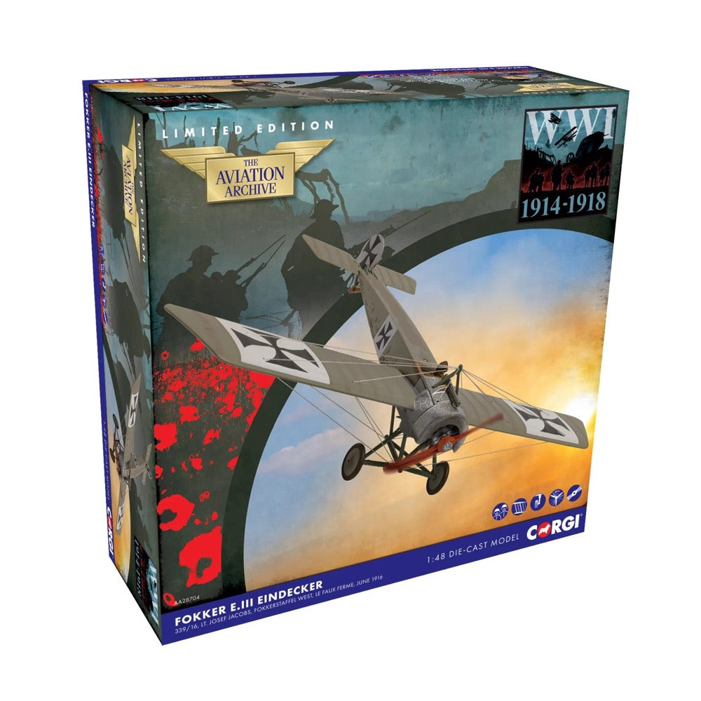 Corgi 1/48 Fokker E.III Eindecker E339/16 Lt. Josef Jacobs Fokkerstaffel West May 1916