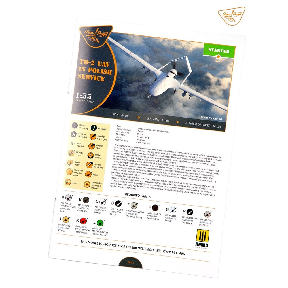 Clear Prop Models 1/35 TB.2 UAV in Polish Service