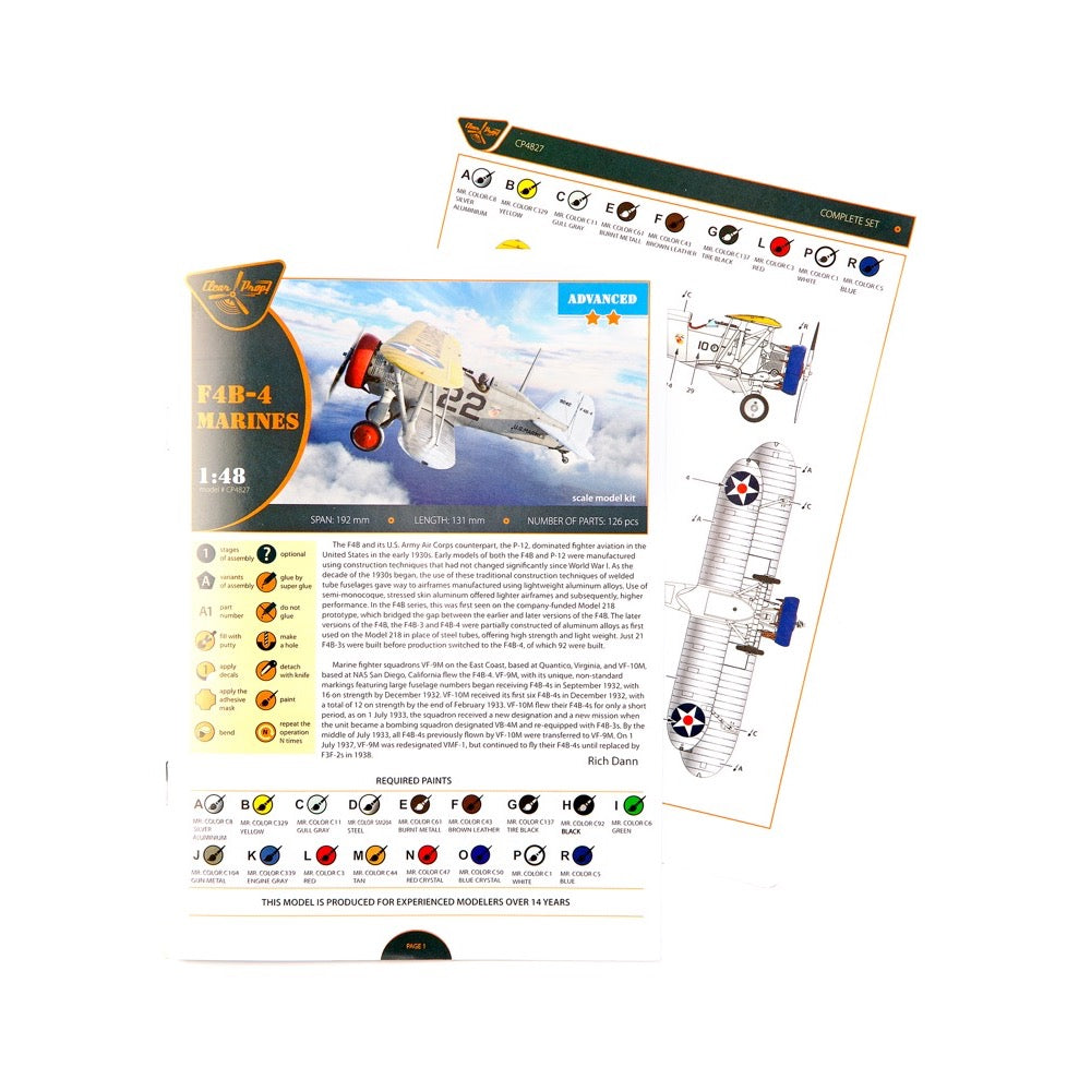 Clear Prop Models 1/48 F4B-4 U.S Marines