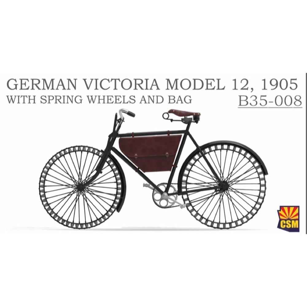 Copper State Models B35-008 1/35 German Victoria Bicycle Model 12 1905 with Spring Wheels and Bag