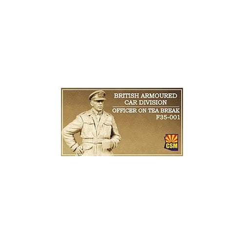 Copper State Models F35-001 1/35 British Armoured Car Division Officer on Tea Break Plastic Model Kit