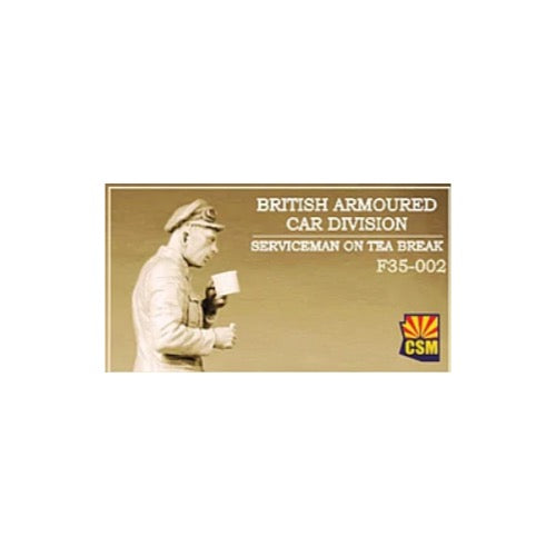Copper State Models F35-002 1/35 British Armoured Car Division Serviceman on Team Break Plastic Model Kit
