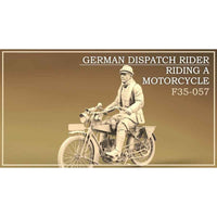 Copper State Models F35-057 1/35 German Dispatch Rider Riding A Motorcycle