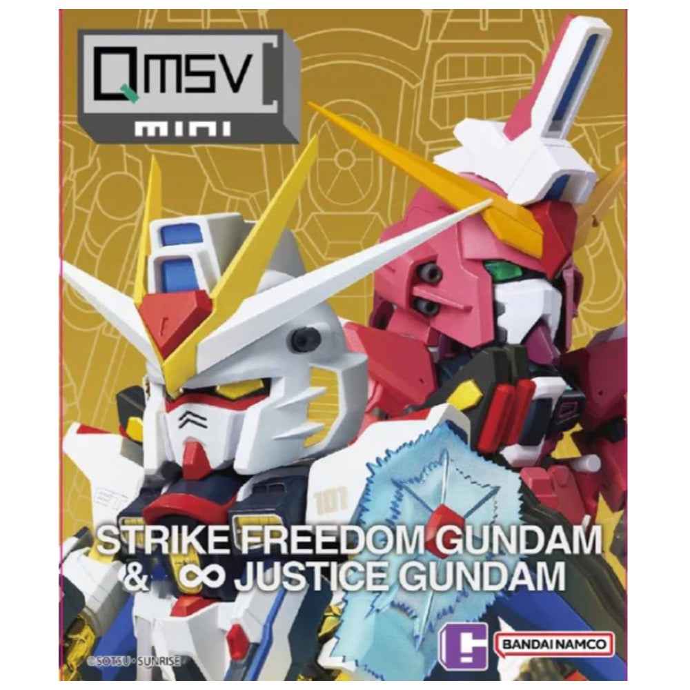 Bandai CT232176 QMSV Mini Strike Freedom Gundam & Infinite Justice Gundam
