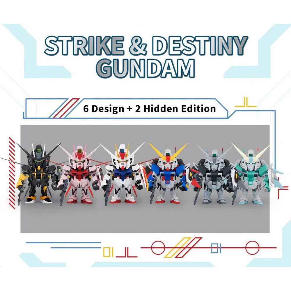 Bandai QMSV Mini Strike Freedom Gundam & Destiny Gundam
