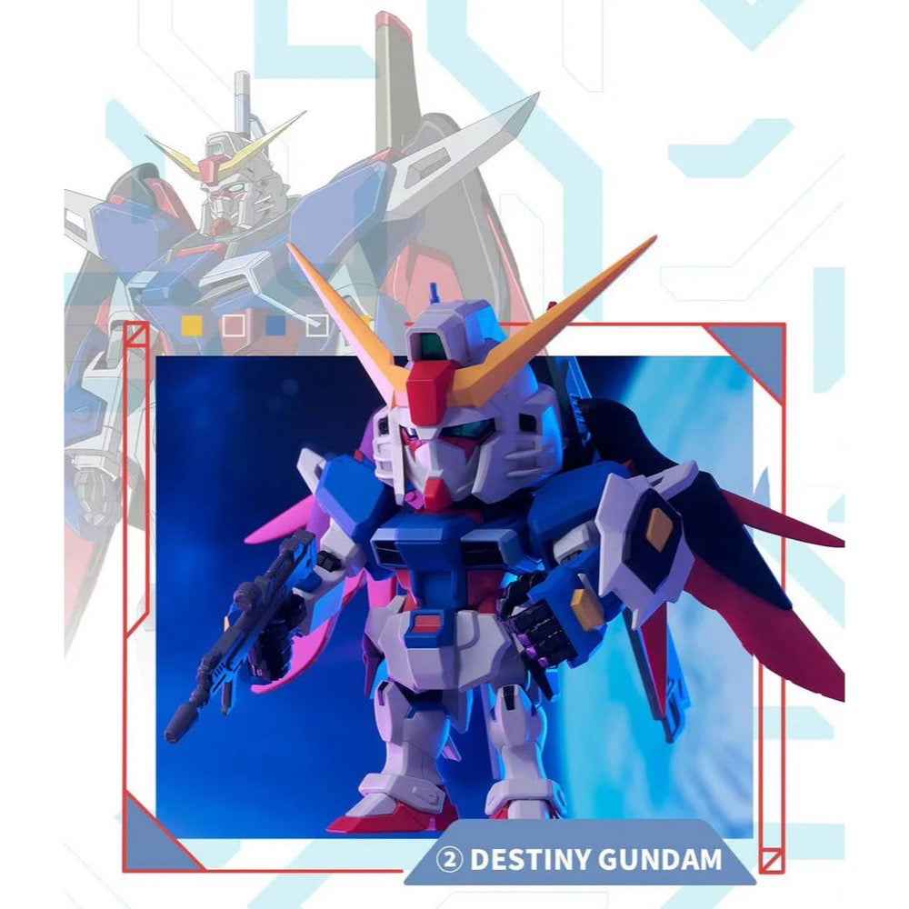Bandai QMSV Mini Strike Freedom Gundam & Destiny Gundam