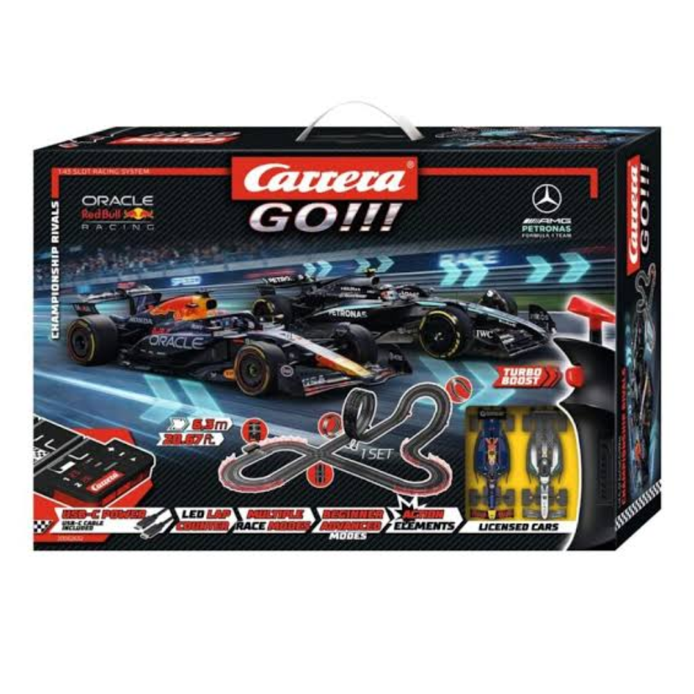 Carrera 1/43 F1 Championship Rivals Set Red Bull & Mercedes-AMG with 6.3m Track