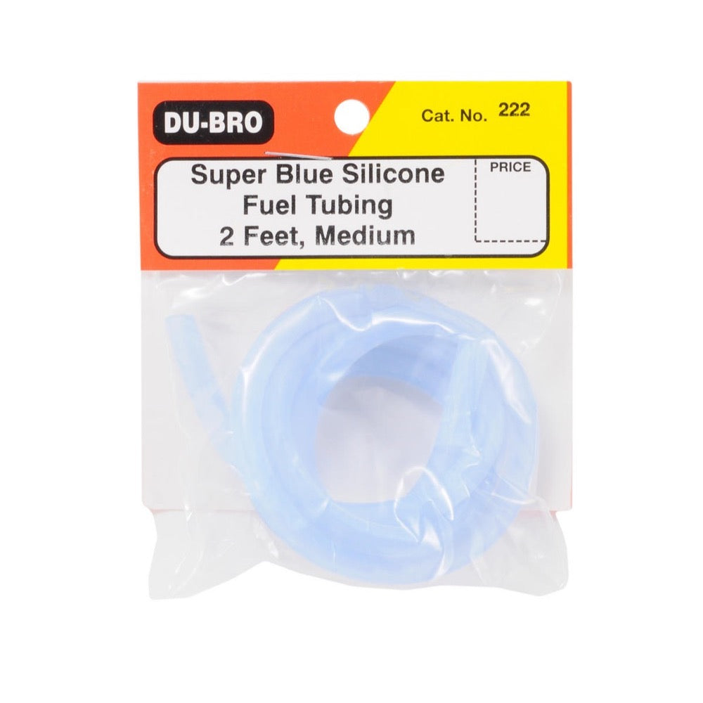 Dubro 222 Blue Silicone Tubing Medium (2ft Per Pack)