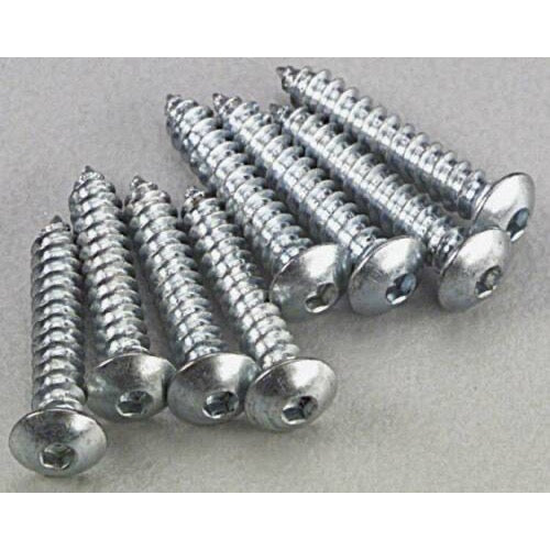 DUBRO 526 2 X 1/2 Button Hd Sht Metal Scw 8pc