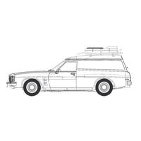 DDA 516K 1/24 Standard 6 Sandman HJ Panel Van with Kingswood Wheels Plastic Model Kit 781005092060