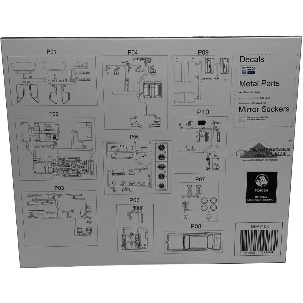 DDA 610K 1/24 LJ Torana GTR XU1 Sealed Body Opening Bonnet with Engine Plastic Model Kit 781005092664