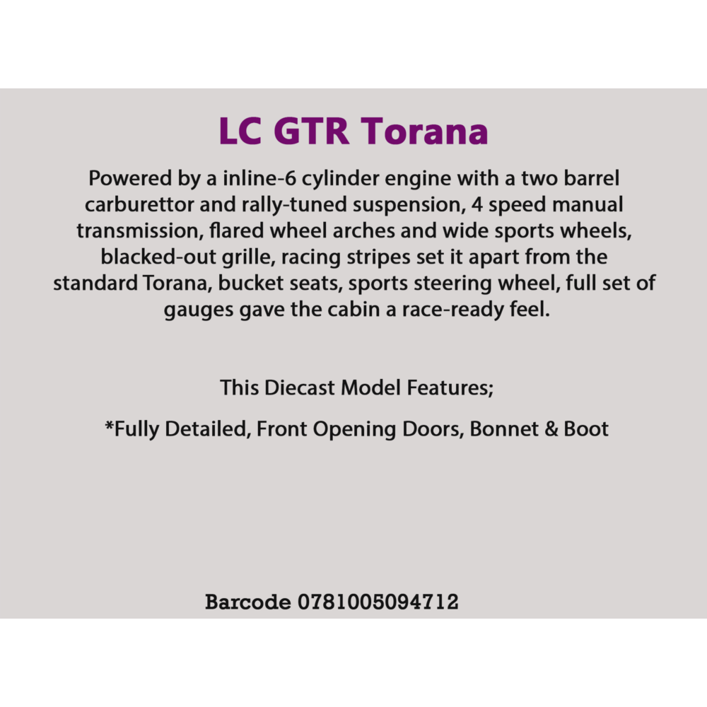 DDA 627 1/24 LC GTR Torana