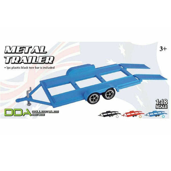 DDA 1/24 Metail Trailer w/Plastic Tow Bar Assorted Colour