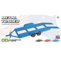 DDA 1/24 Metail Trailer w/Plastic Tow Bar Assorted Colour