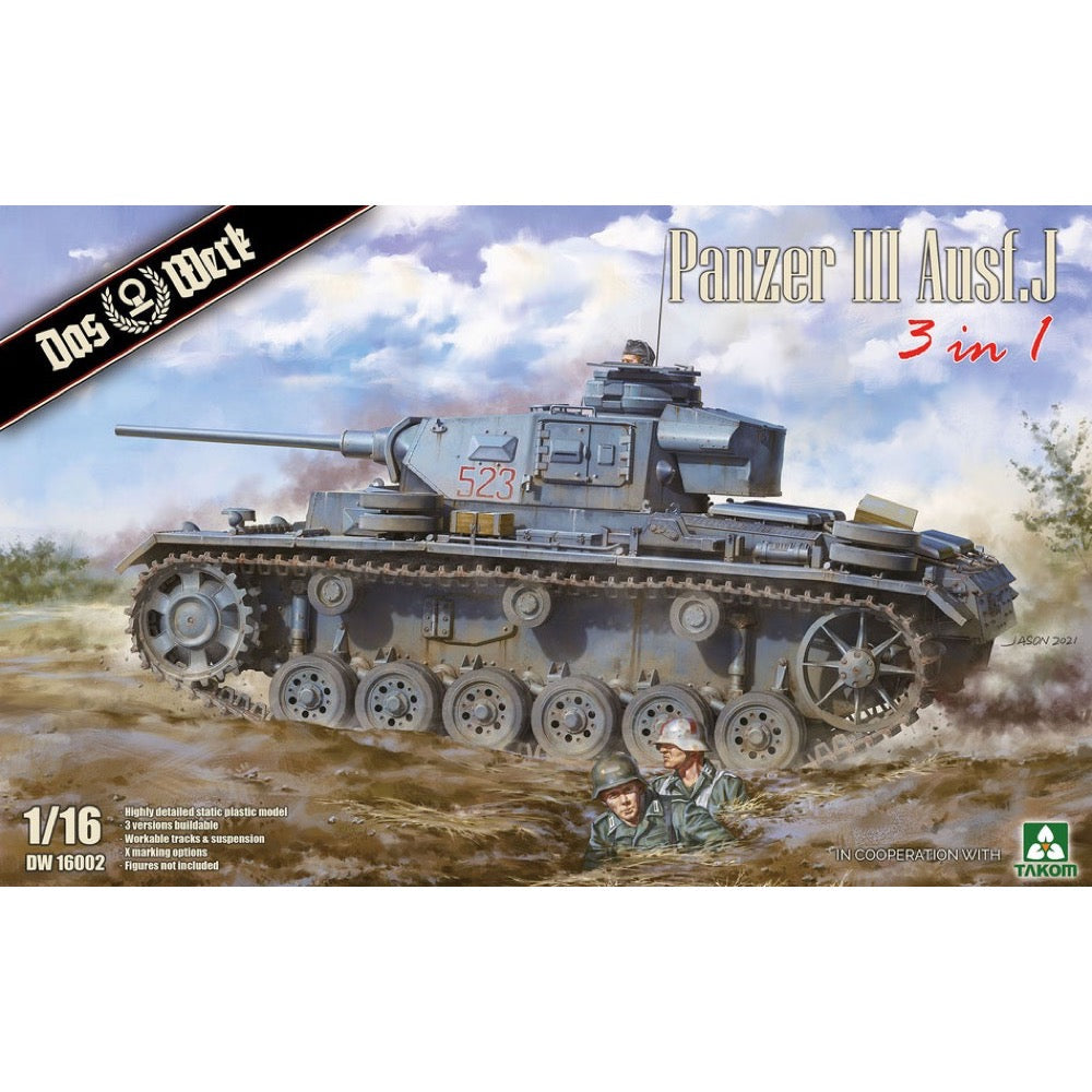 Das Werk 16002 1/16 Panzer III Ausf. J 3 in 1