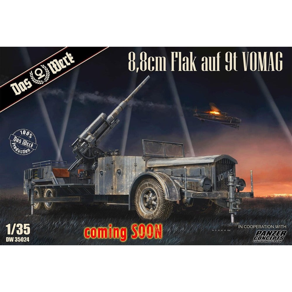 Das Werk 35024 1/35 German 8,8 cm Flak on a 9t VOMAG
