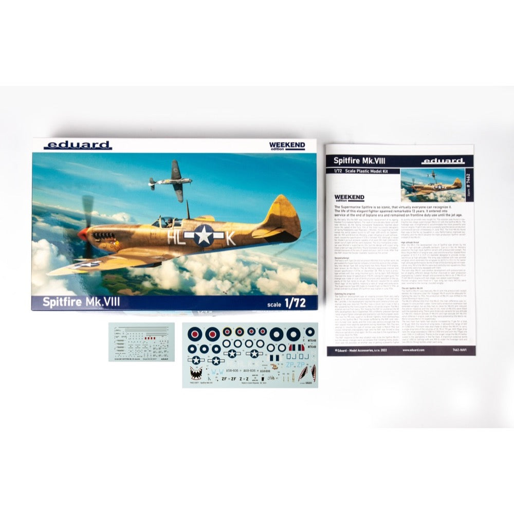 Eduard 1/72 Spitfire Mk.VIII Plastic Model Kit*Aust Decals* [7462]