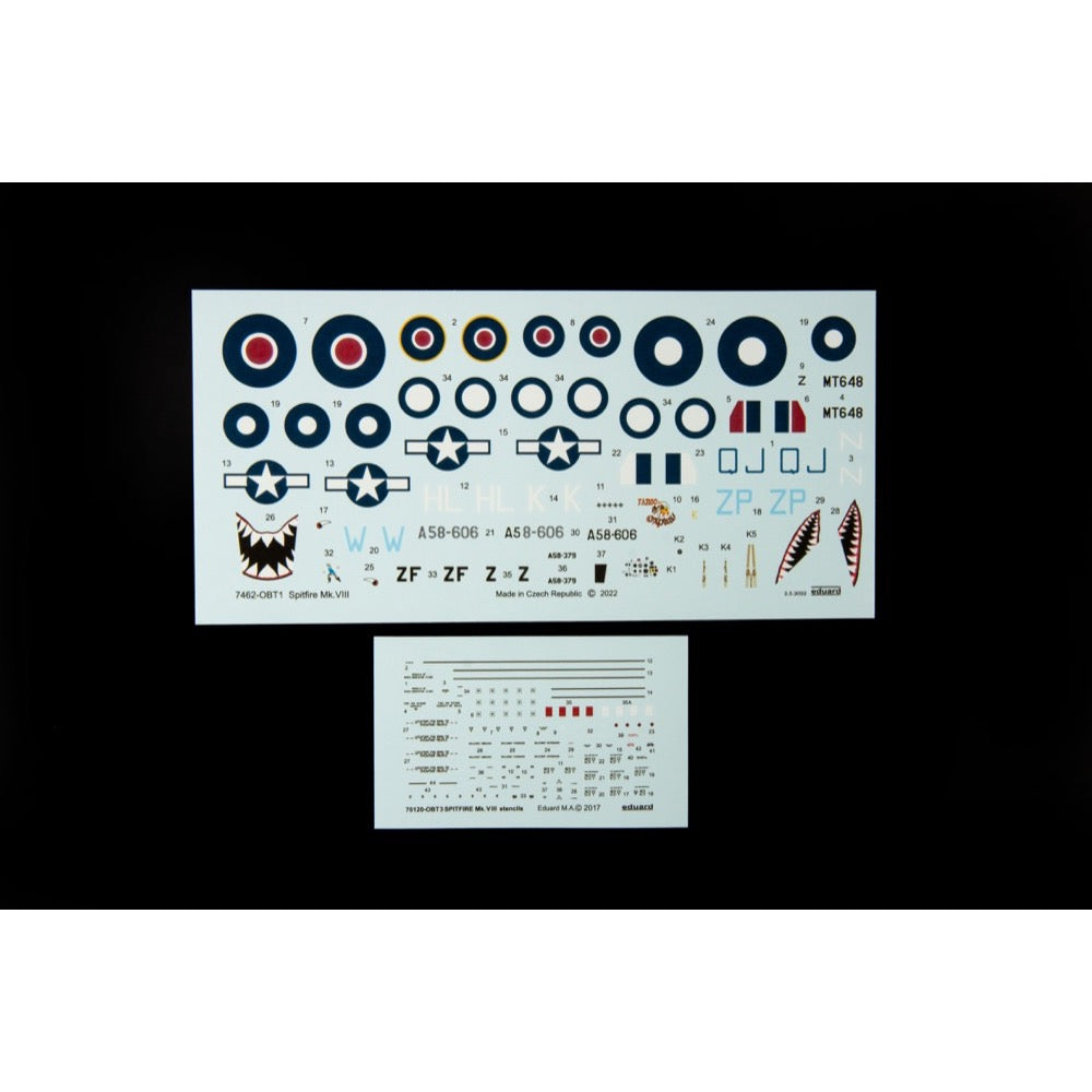 Eduard 1/72 Spitfire Mk.VIII Plastic Model Kit*Aust Decals* [7462]
