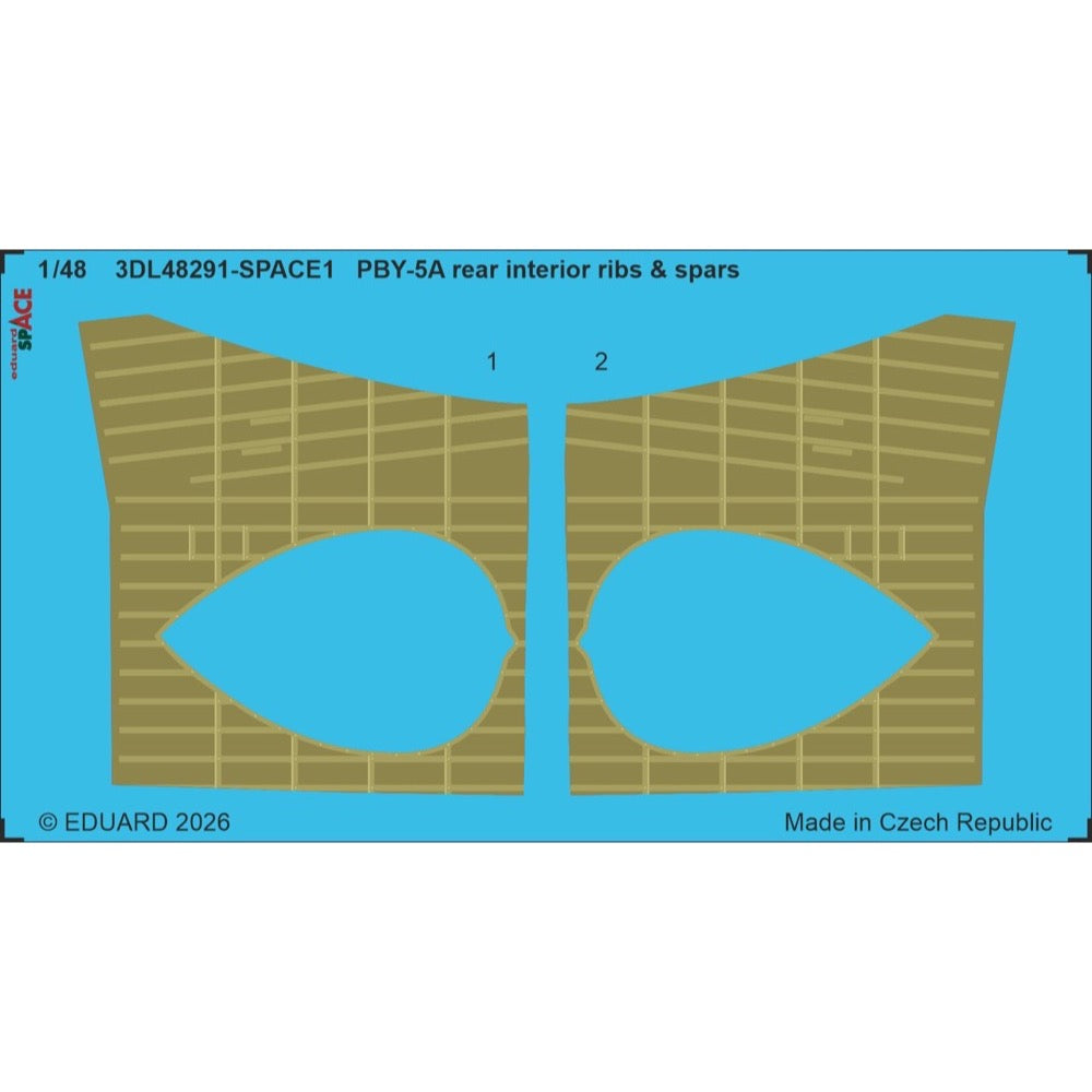 Eduard 1/48 PBY-5A Rear Interior Ribs & Spars SPACE for ICM